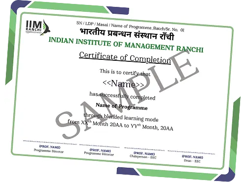 Completion certificate