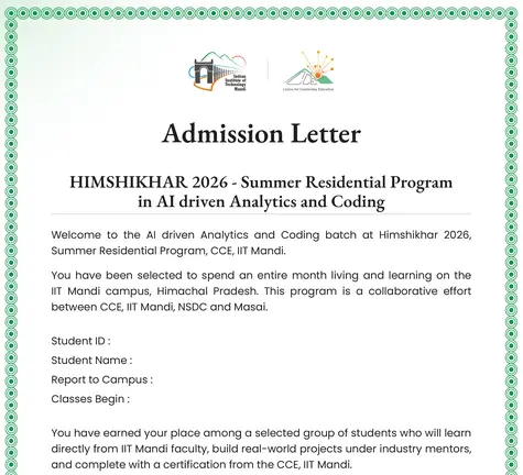Admission Letter