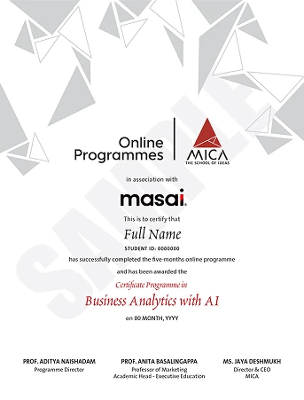 Certificate Programme in Business Analytics with AI