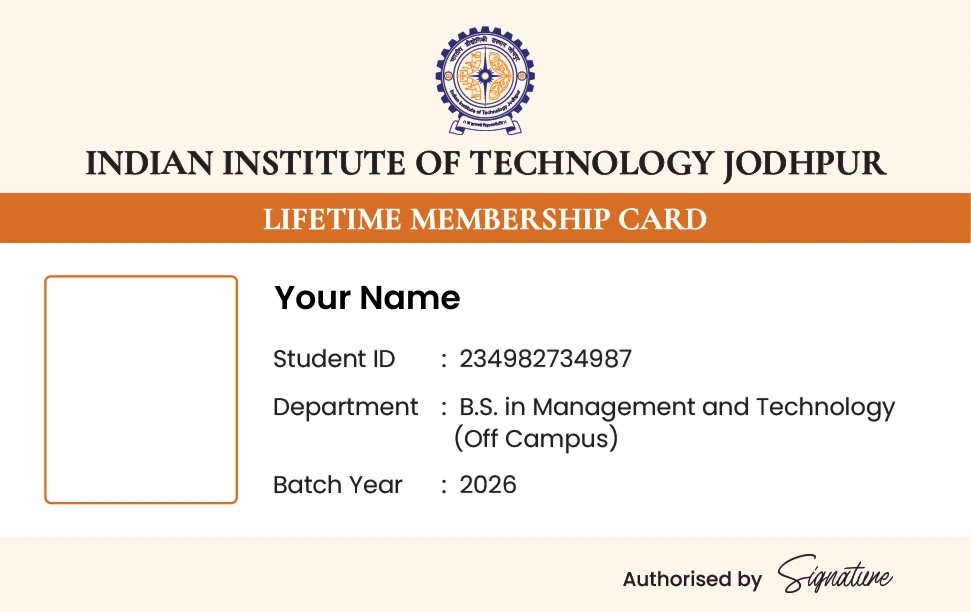 Alumni card and Email ID from IIT Jodhpur