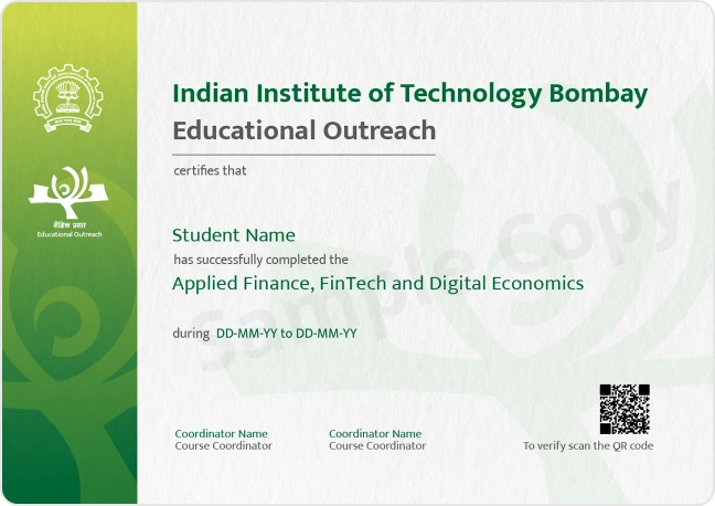 Certification by Educational Outreach, IIT Bombay