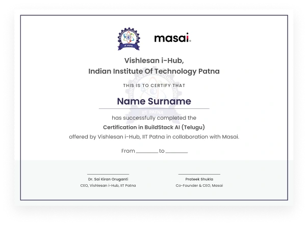 Vishlesan i-Hub, IIT Patna Certification
