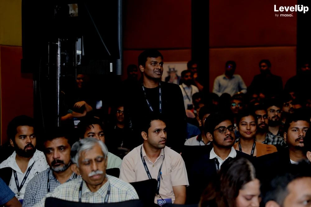 A mentor briefing the cohort at the hackathon