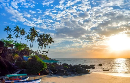 The Goa coastline at dusk
