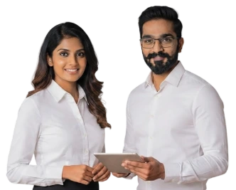 Two young insurance professionals