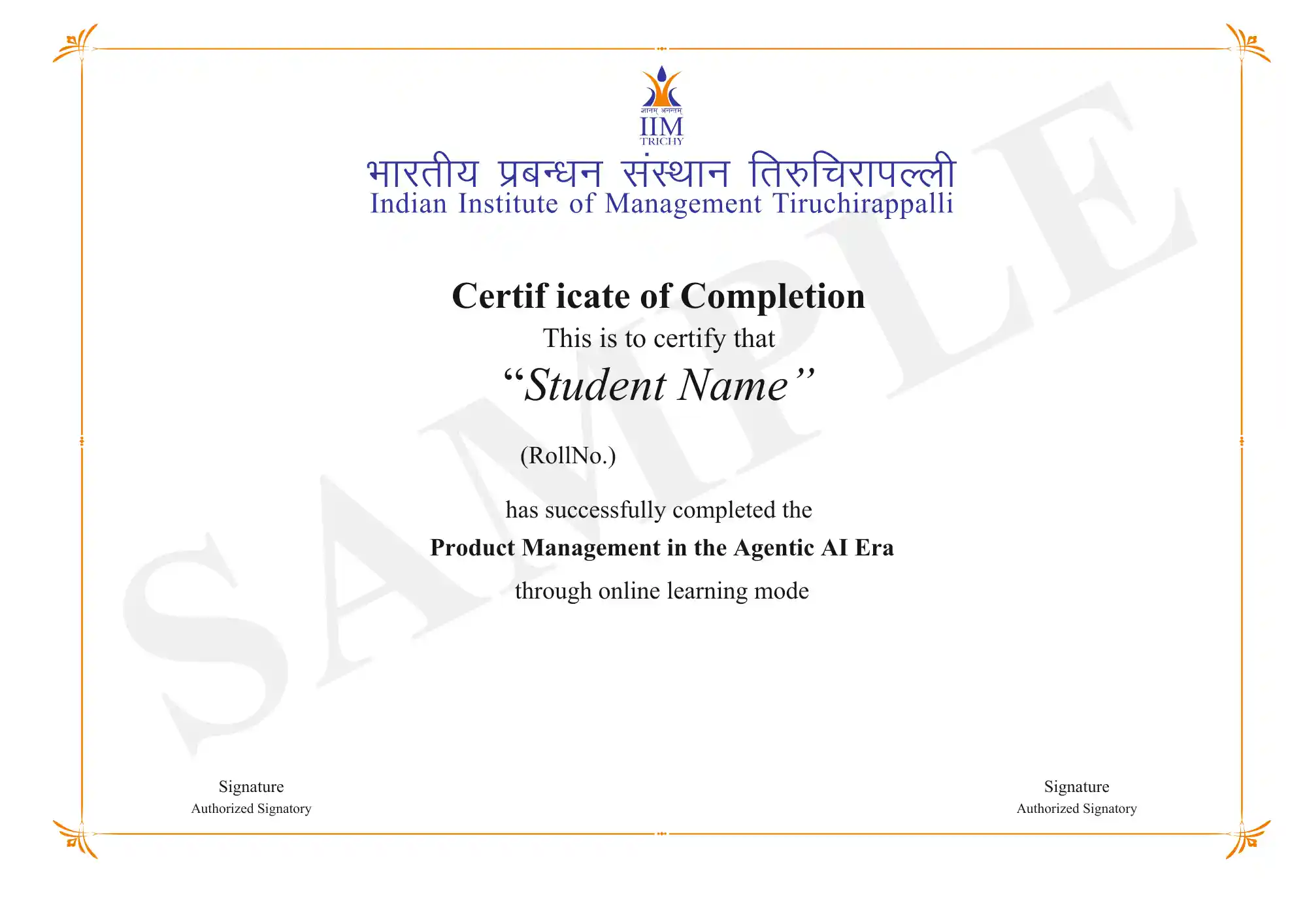 Course Certificate