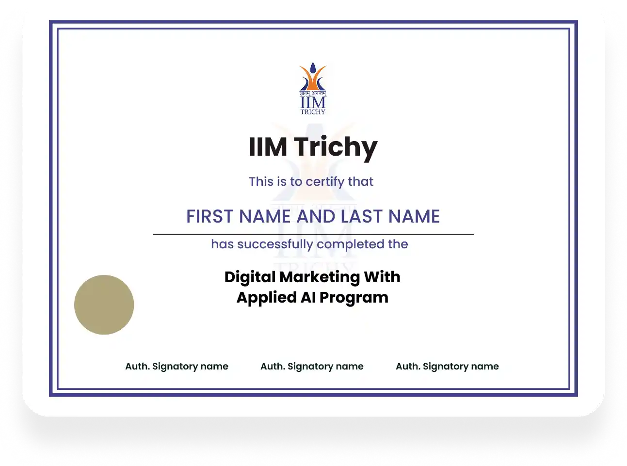 Course Certificate