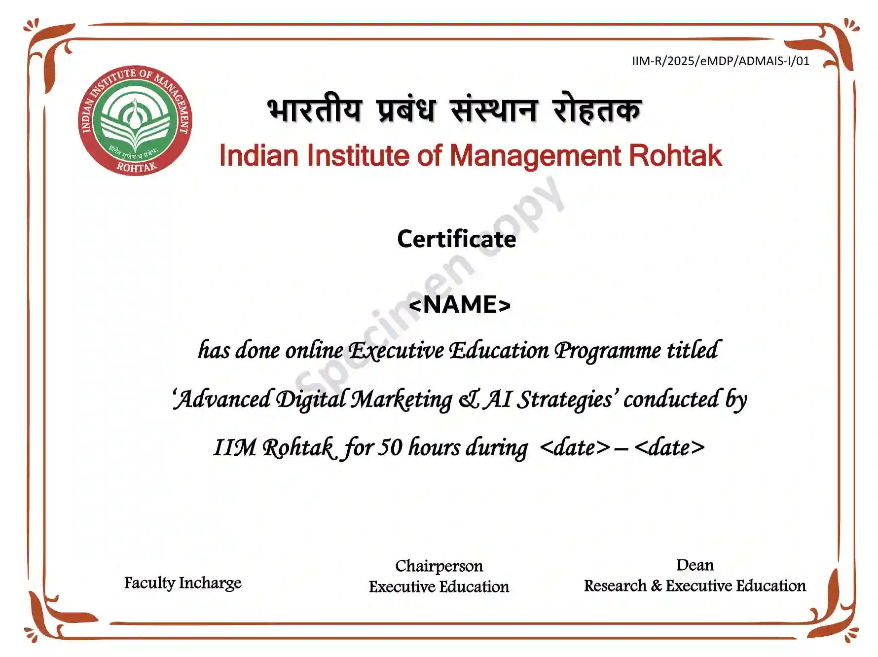 Course Certificate